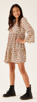 Garcia - Kleid Blümchen gelb/rosé